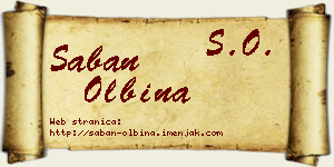Šaban Olbina vizit kartica